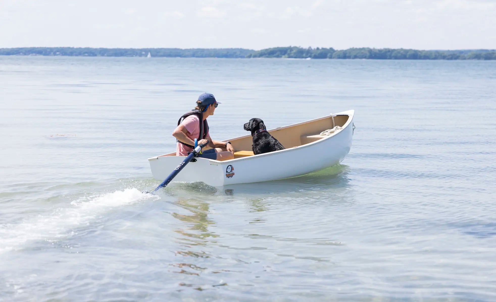 Rowing boat powered by a TEMO·450 electric motor