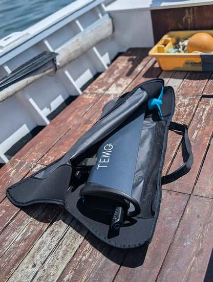 Moteur TEMO·1000 rangé dans son sac de transport