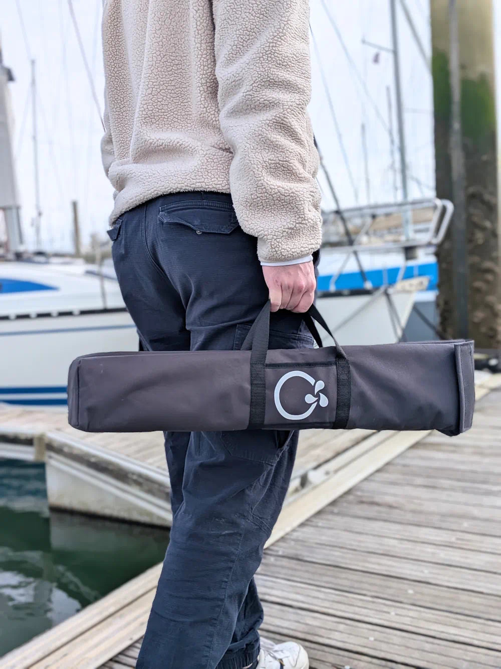 TEMO·1000 transport bag battery on a dock